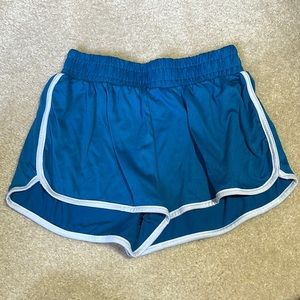 blue athletic shorts